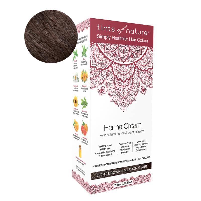 TINTS OF NATURE Henna Cream Light Brown 70 ml