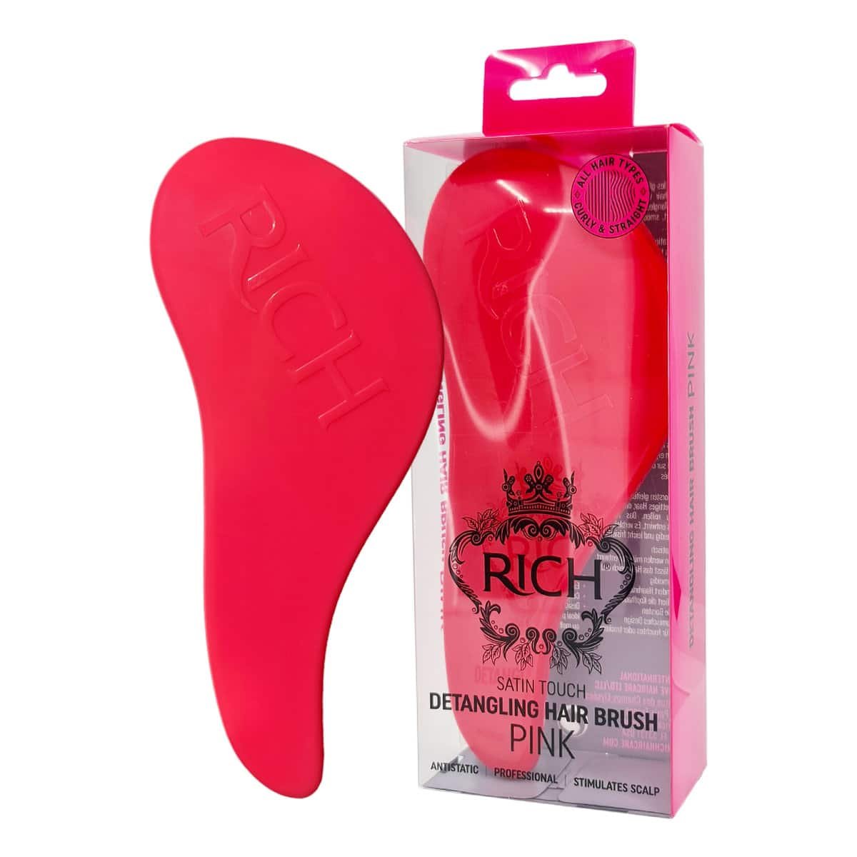 RICH Pure Luxury Satin Touch Detangling Brush Pink