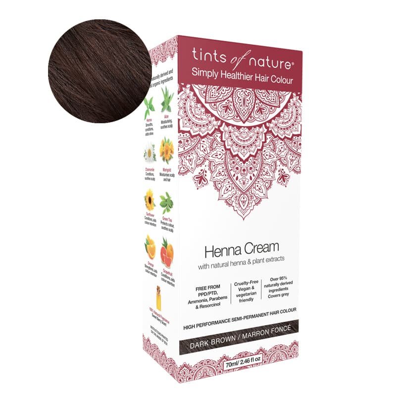 TINTS OF NATURE Henna Cream Dark Brown 70 ml