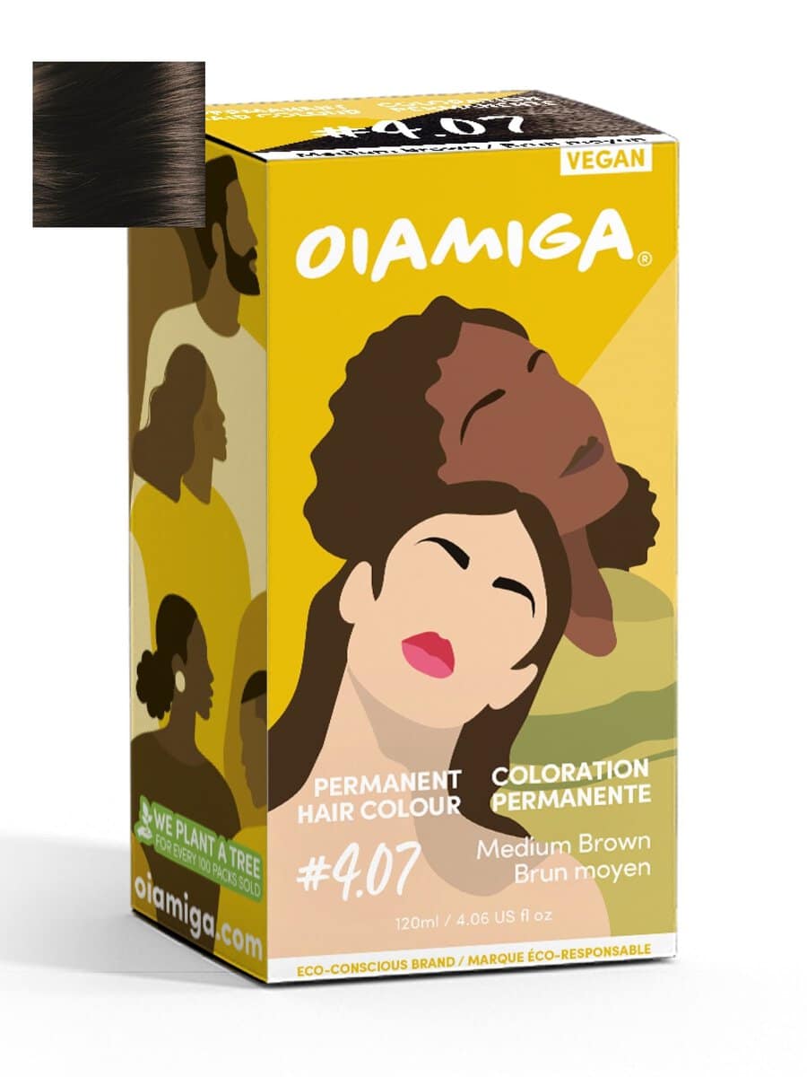 OIAMIGA Permanent Hair Colour Medium Brown 120 ml