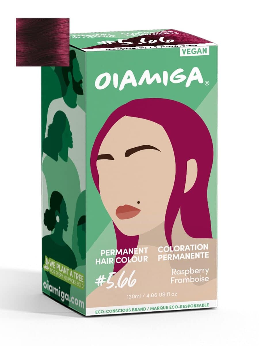 OIAMIGA Permanent Hair Colour Raspberry 120 ml
