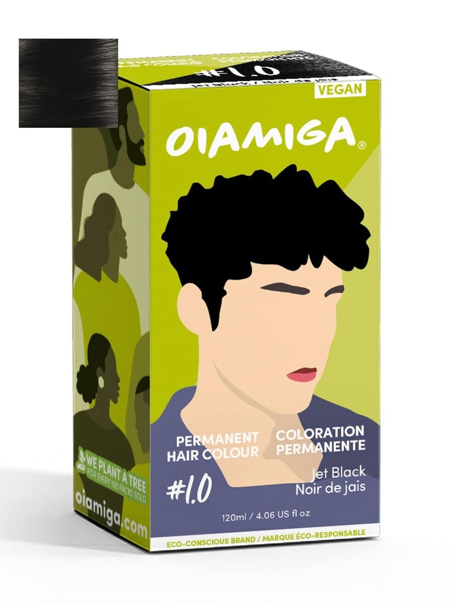 OIAMIGA Permanent Hair Colour Jet Black 120 ml