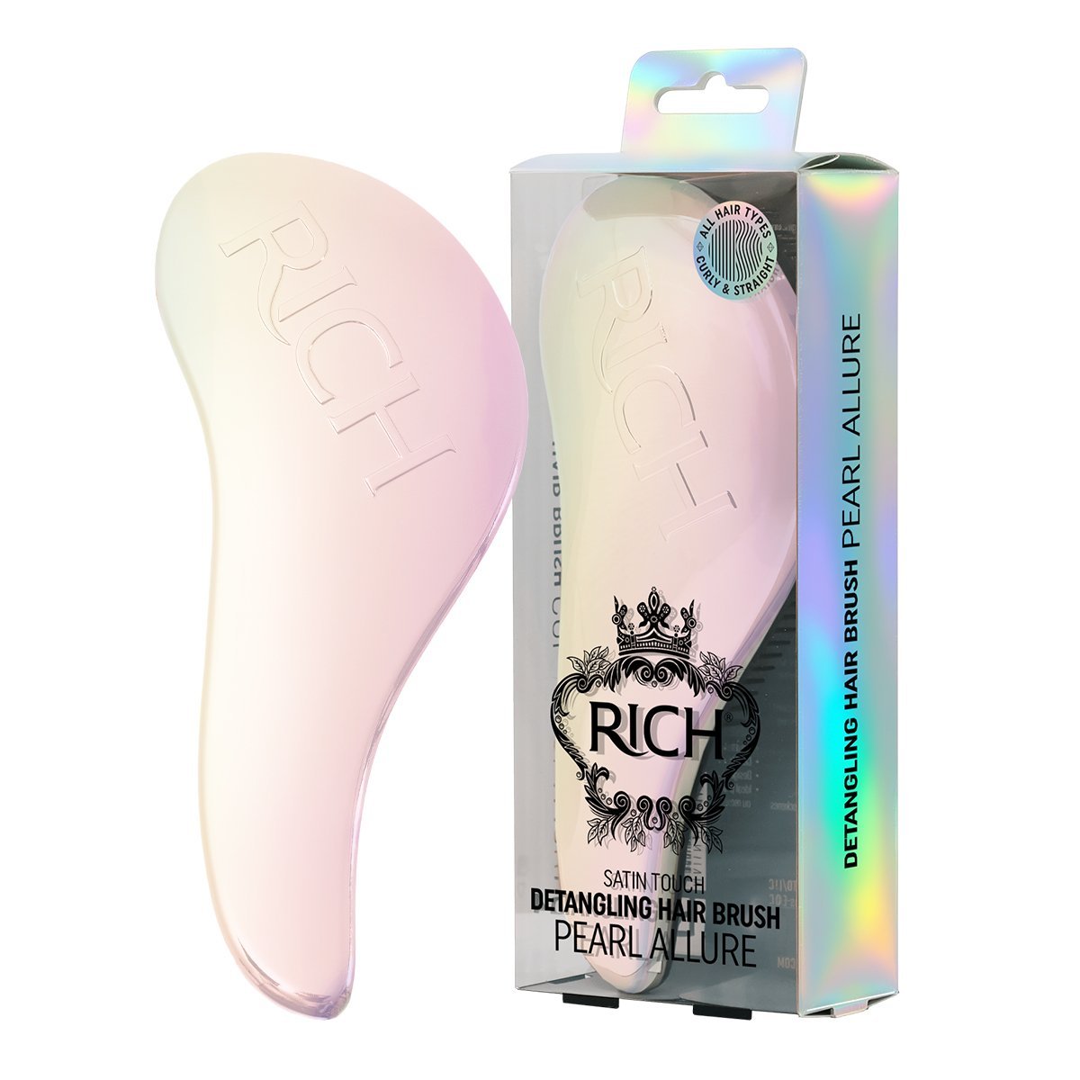 RICH Pure Luxury Satin Touch Detangling Brush Pearl Allure KAMMID JA HARJAD RICH Pure Luxury Satin Touch Detangling Brush Pearl Allure KAMMID JA HARJAD